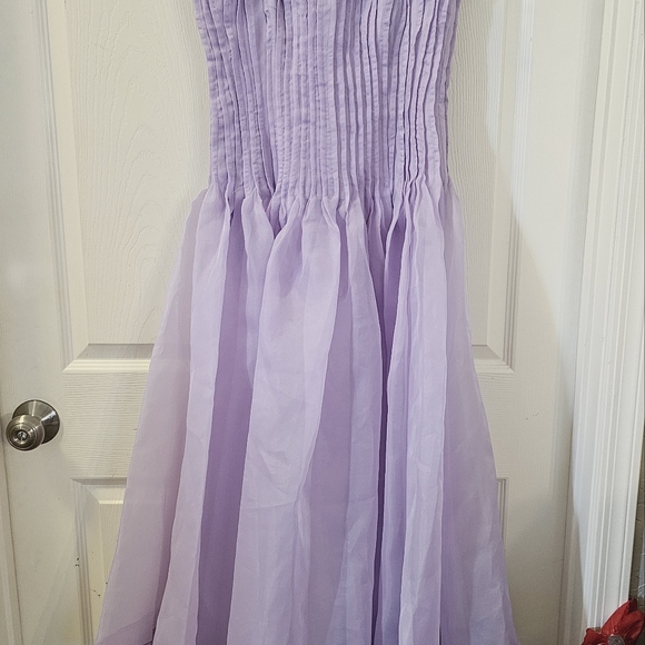 Aje Other - Aje Purple Smocked Strapless Sundress